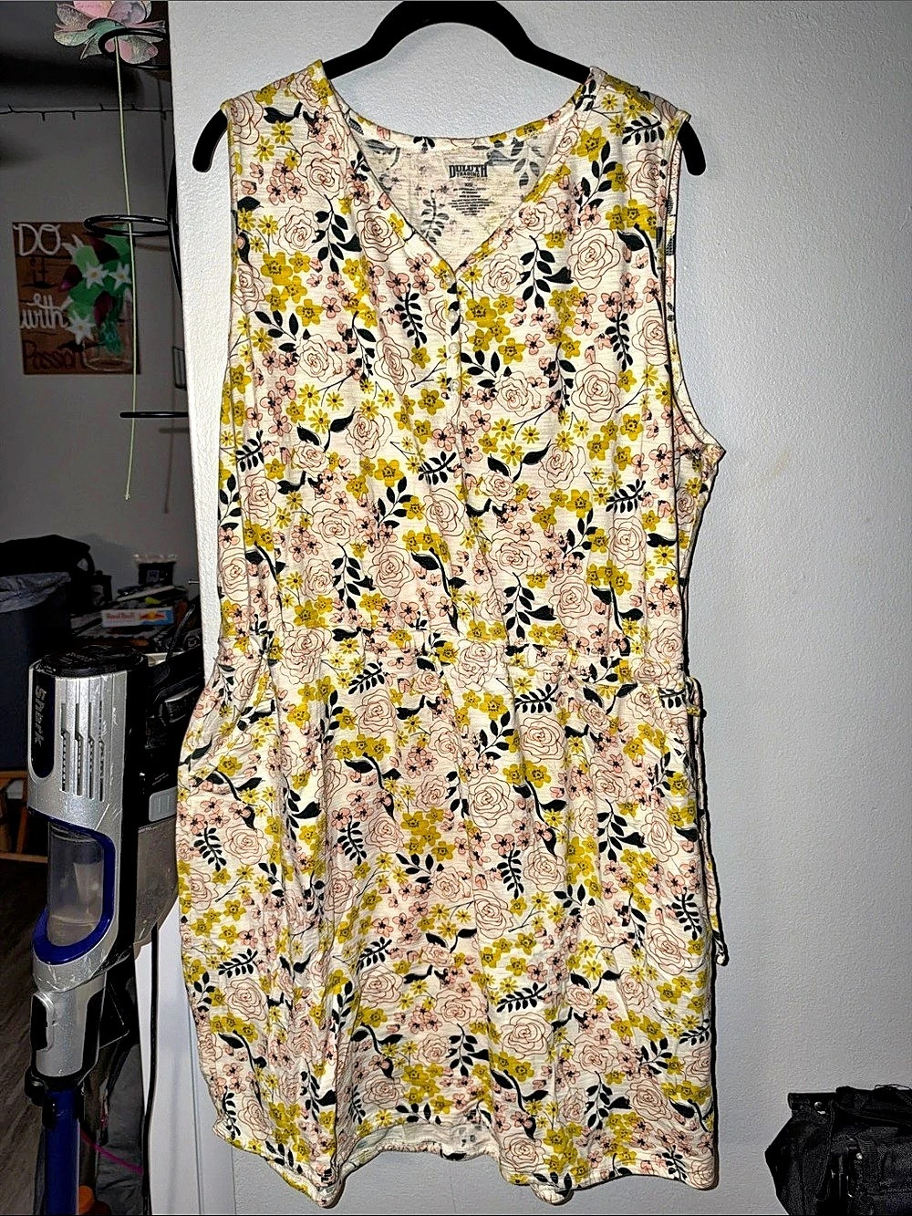 Duluth Trading Floral Mini Dress (cinch waist)